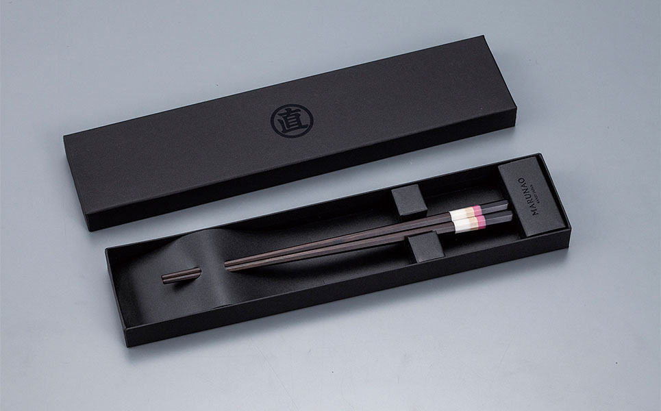 八角箸（はし）[ミッドナイトパリ] 黒檀 230㎜ 箸 高級箸 贈答用箸 23cm 燕三条製 ものづくり [マルナオ] 【013P084】 [013P084]