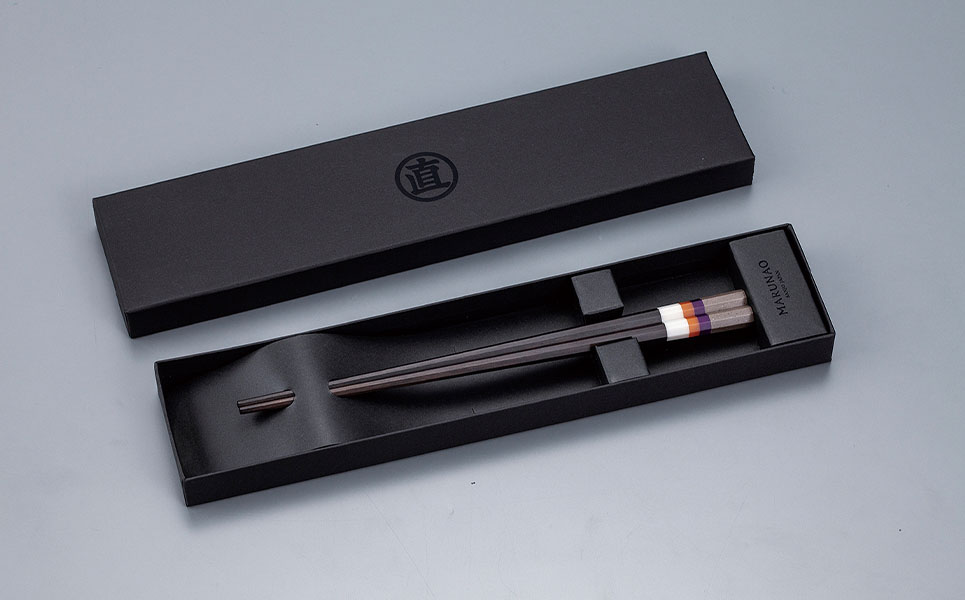 	八角箸（はし） [バレンシアの香り] 黒檀 230㎜ 箸 高級箸 贈答用箸 23cm 燕三条製 ものづくり [マルナオ] 【013P086】 [013P086]