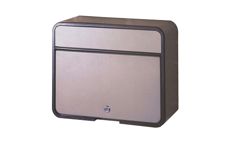 [グリーンライフ] 鍵付スチール郵便ポスト（郵便受け） チタングレー【015P013】