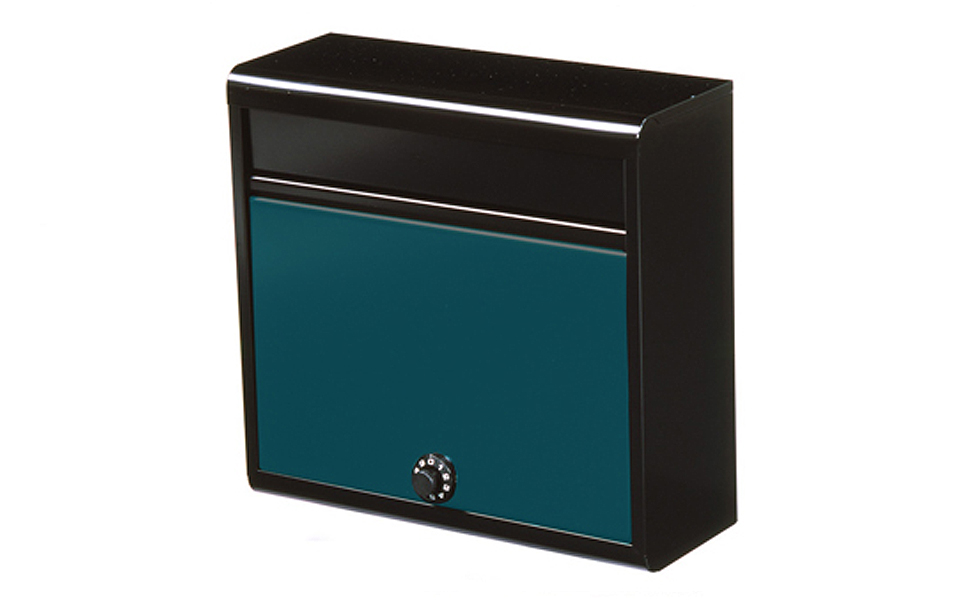 [グリーンライフ] 鍵付郵便ポスト（郵便受け） マットブラック/グリーン【016P047】