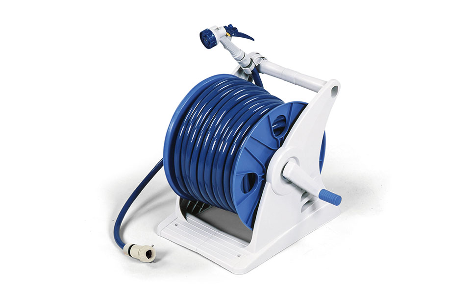 [グリーンライフ] ホースリール 50m ブルー【025P010】