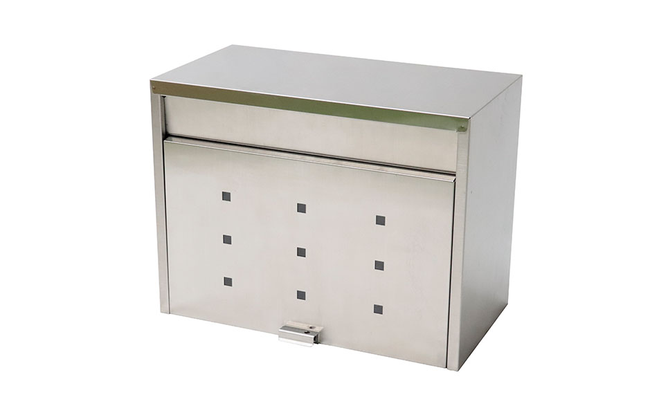 [グリーンライフ] 鍵付大型ステンレス郵便ポスト（郵便受け） 【026P002】