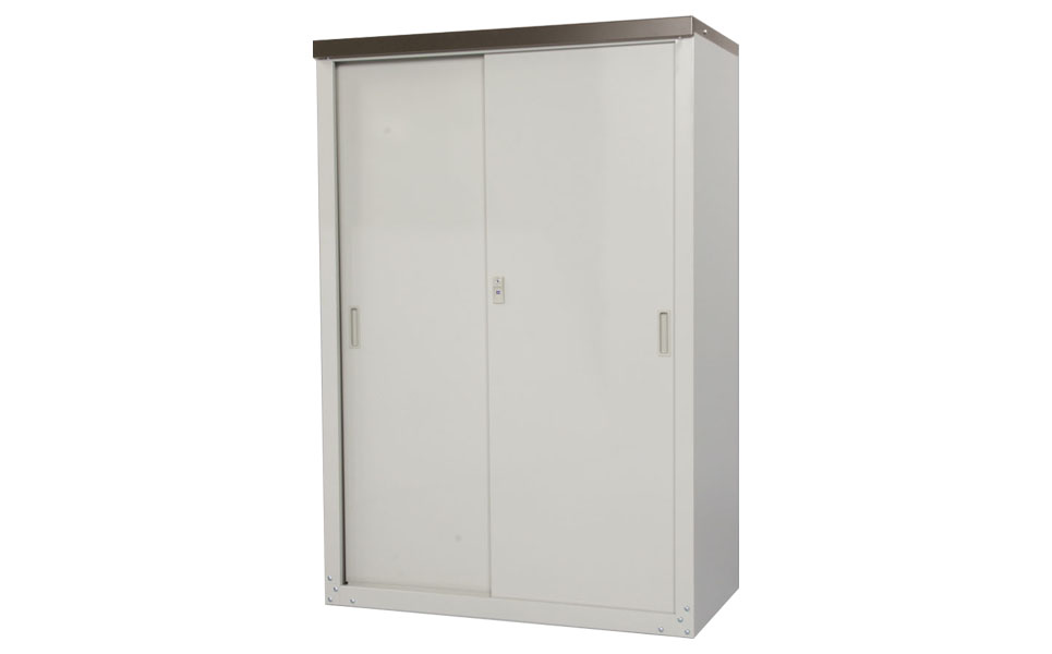 [グリーンライフ] 倉庫や物置として便利 ハーフ棚収納庫　高さ132cm【058P003】