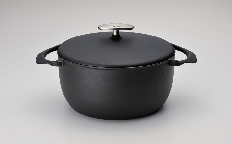 [UNILLOY（ユニロイ）] キャセロール（ホーロー鍋） 22cm くろがね【070P007】