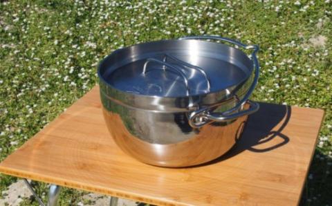 [TSBBQ] 軽くてサビにくい ライト ステンレス ダッチオーブン 10インチ シルバー【066P001】