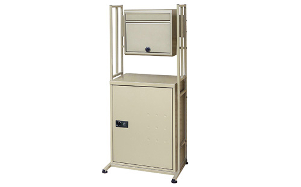 非常開錠機能付き宅配ボックス薄型ポストセット【102P003】