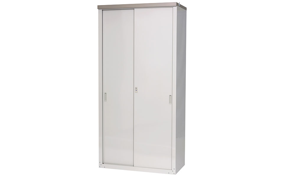 [グリーンライフ] 倉庫や物置として便利 ハーフ棚収納庫　高さ182cm【102P005】