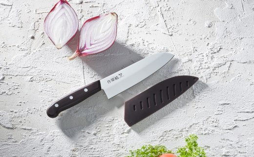 作楽結 サヤ付き2本セット（三徳・パンスライサー） 万能包丁 パン切ナイフ 食洗機対応 キッチン用品 調理器具 新生活 燕三条製 [下村工業] 10000円以下 1万円以下 【010S534】