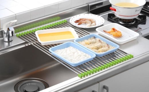 スノコロロ グリーン キッチン用品 燕三条製 ステンレス製 [株式会社オビタス] 【011S114】