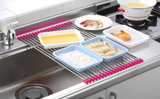 スノコロロ ダークピンク キッチン用品 燕三条製 ステンレス製 [株式会社オビタス] 【011S115】