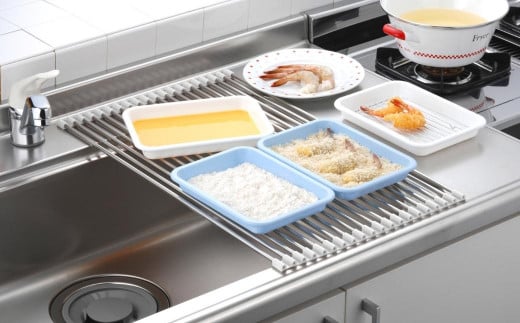 スノコロロ ホワイト キッチン用品 燕三条製 ステンレス製 [株式会社オビタス] 【011S116】