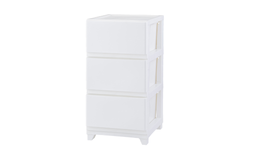 デコニーシーヴォ 3段 チェスト ホワイト 収納ボックス 衣装ケース 収納ケース 幅35 奥行40 新生活 一人暮らし [JEJアステージ]【011S140】