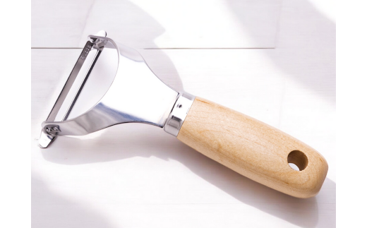 輪切りスライスと木柄ピーラー 皮むき 時短 調理器具 キッチン用品 キッチンツール 燕三条製 [小柳産業]【011S208】