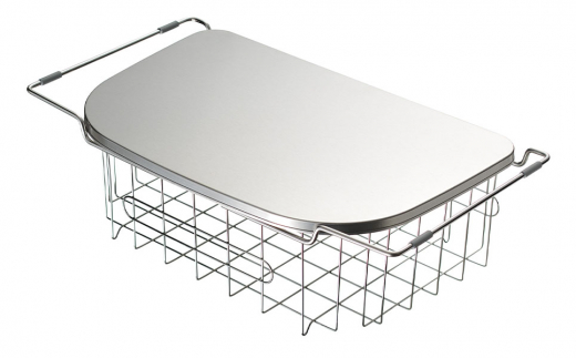 深型水切りカゴ シンク内でも使えるトレー&水切りで調理スペースが広がる [leye]【012P050】