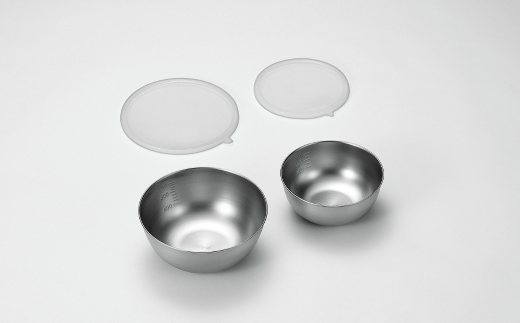 ステンレスボウル15cm＆18cm（シリコン蓋付） キッチン用品 キッチングッズ ステンレス製 燕三条製 新生活 一人暮らし【015S142】