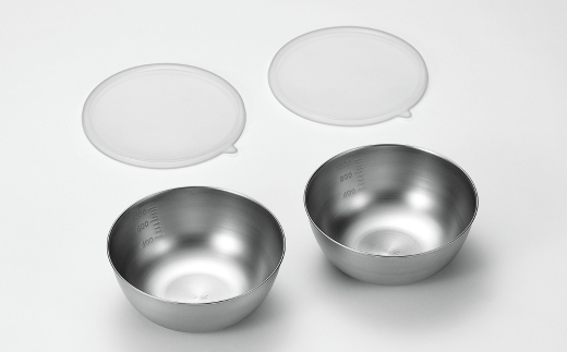 ステンレスボウル18cm2個セット（シリコン蓋付） キッチン用品 キッチングッズ ステンレス製 燕三条製 新生活 一人暮らし【016S048】