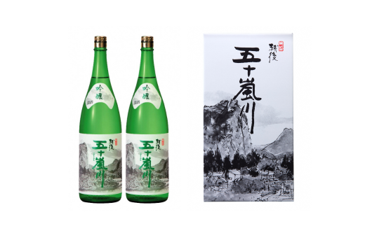 吟醸酒 越後五十嵐川 1800ml×2本 化粧箱入 日本酒 一升瓶 [福顔酒造]【017S123】