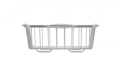 [家事問屋] 取って付きバスケット 小 ハンドル付 タオル収納 ステンレス製 キッチン用品 ランドリー用品 燕三条製 下村企販 新生活 【018S064】