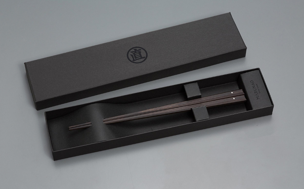 特上 八角箸（はし） 黒檀 235㎜ 百年 箸 高級箸 贈答用箸 23.5cm 無塗箸 燕三条製 ものづくり [マルナオ]【019P005】 [019P005]