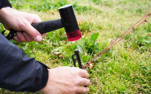 静音ペグハンマー（レッド） キャンプ用品 アウトドア用品 【019S022】