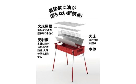 少煙BBQコンロセット（トング・ブラシ付）[グリーンライフ] 【022S001】