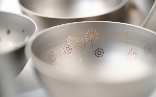 純チタン製お猪口 裕(Yuu)・夏(花火) オシャレ おちょこ ぐい吞み おしゃれ 酒器 日本酒 チタン 燕三条製 プレゼント 退職祝い 【022S068】