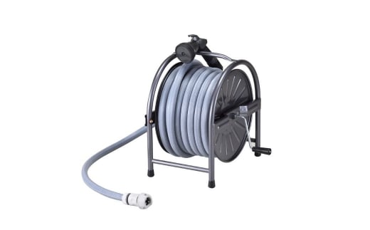 スチールホースリールセット20m グレー [グリーンライフ] 【025S003】