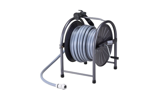 スチールホースリールセット30m グレー [グリーンライフ] 【028S003】