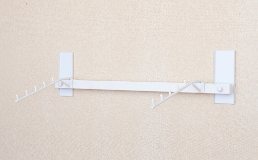 石膏ボード用固定金具 Miseluハンガー 75白・フック２本、MG付 壁美人 壁掛けホルダー ホッチキス 簡単 おしゃれ 一時置き 玄関 【037S036】