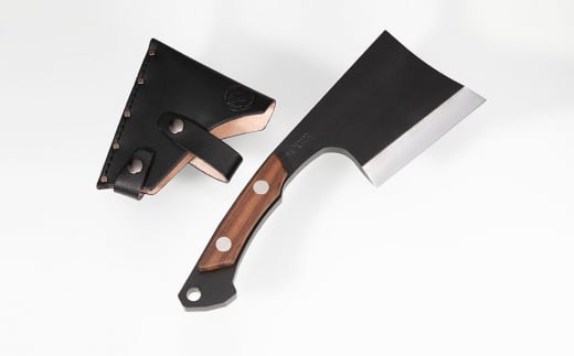 [BABACHO] 薪割りに 多喜火斧 （手斧） 革ケース付き キャンプ用品 アウトドア用品 登山 【044P005】