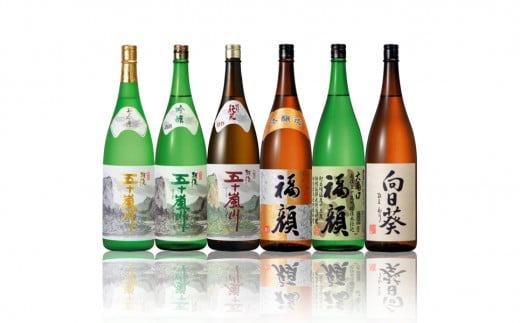 日本酒飲み比べ 1.8L×6本セット （日本酒） 大吟醸酒 吟醸酒 特別純米酒 本醸造酒 大辛口酒 甘口酒 [福顔酒造]【057P002】:  三条市ANAのふるさと納税