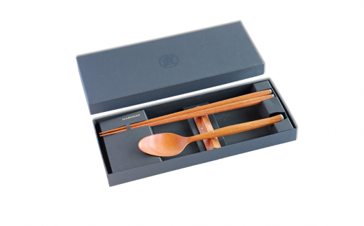 無双＆ロデオスプーン190セット 紫檀 箸 スプーンセット ギフト プレゼント 木製 三条市 燕三条 [マルナオ] 【066S007】