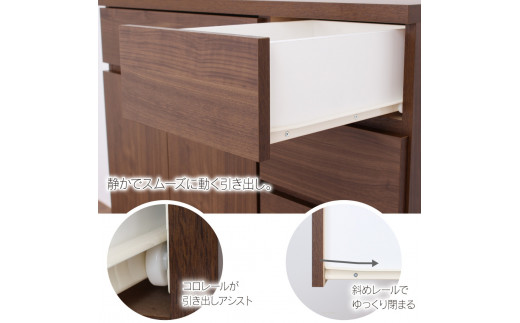 リビングチェスト 幅90 ブラウン 木製 収納 棚 リビング収納 インテリア 組立不要 配線よけ [川口工器] 【167S002】