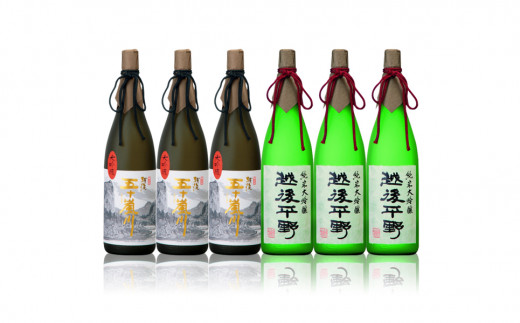 大吟醸・純米大吟醸飲み比べセット（1,800ml×2種×各3本） 日本酒 新潟清酒 [福顔酒造] 【192P001】