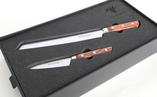 Pro Chef Knife set A : 230mm(Bread)+90mm(P) パン切包丁 ペティナイフ 庖丁 パン切ナイフ キッチン用品 [Muthos Homura] 【330S001】