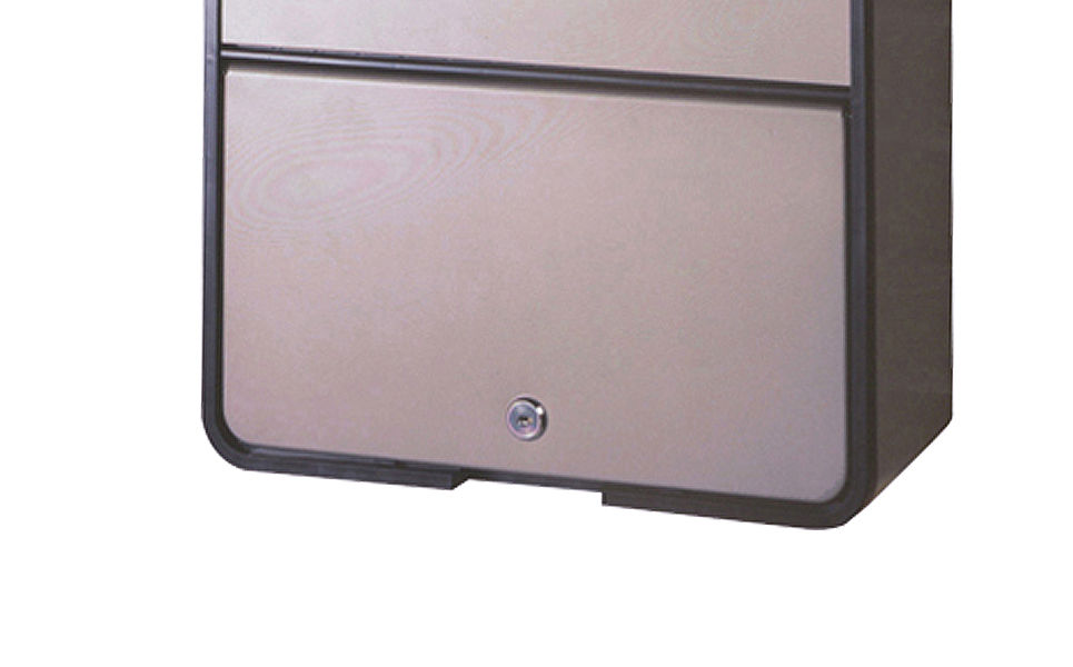 [グリーンライフ] 鍵付スチール郵便ポスト（郵便受け） チタングレー【015P013】