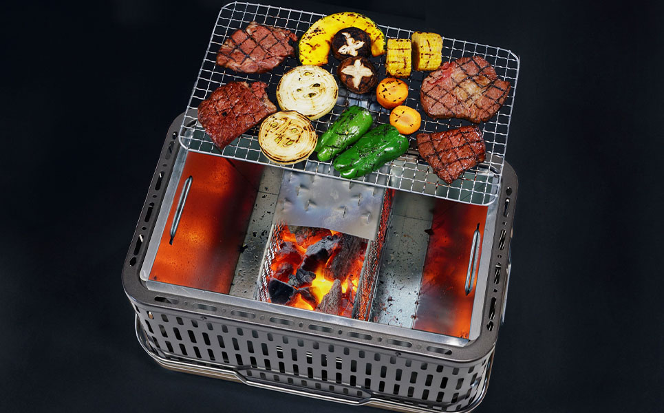 熱くなりにくい 少煙シチリン バーベキュー＆アウトドアに [グリーンライフ]【016P057】