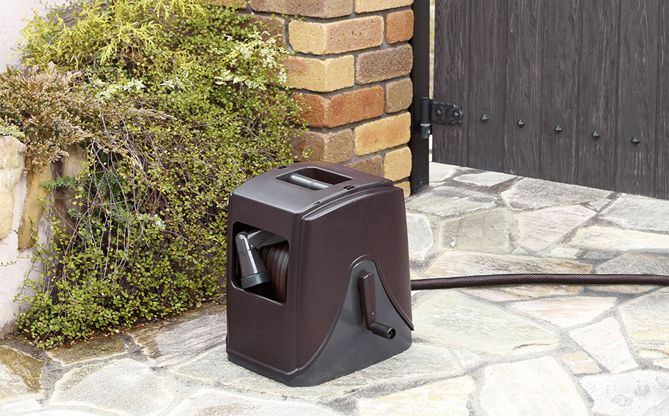 フルカバーホースリール ブラウン 30m [グリーンライフ]【018P074】