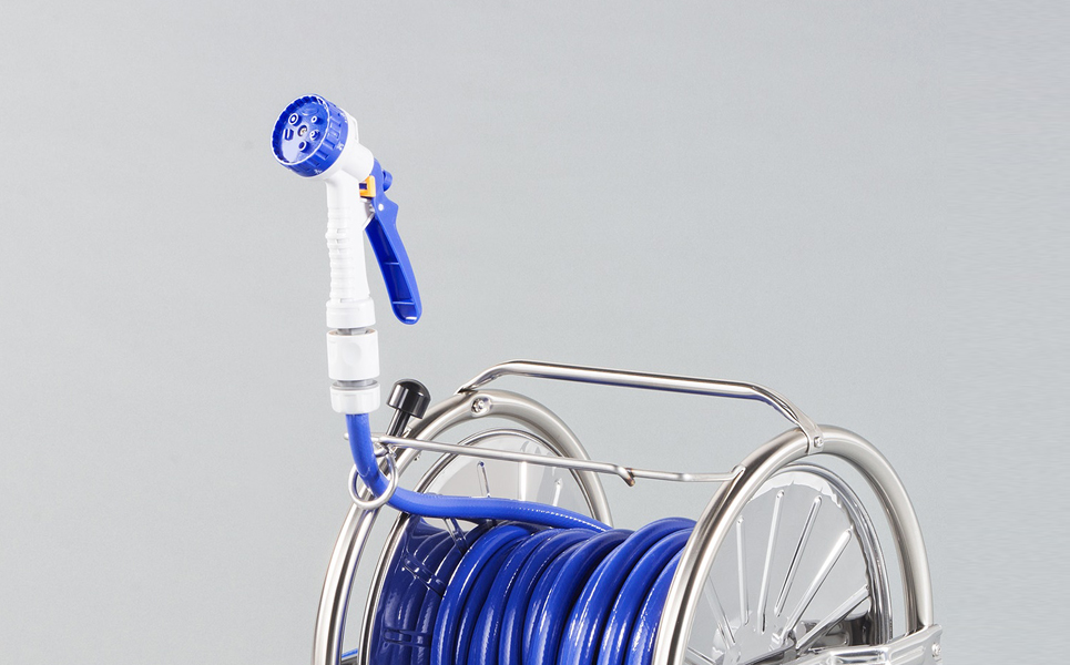 [グリーンライフ] ステンレスホースリール 25ｍ【028P002】