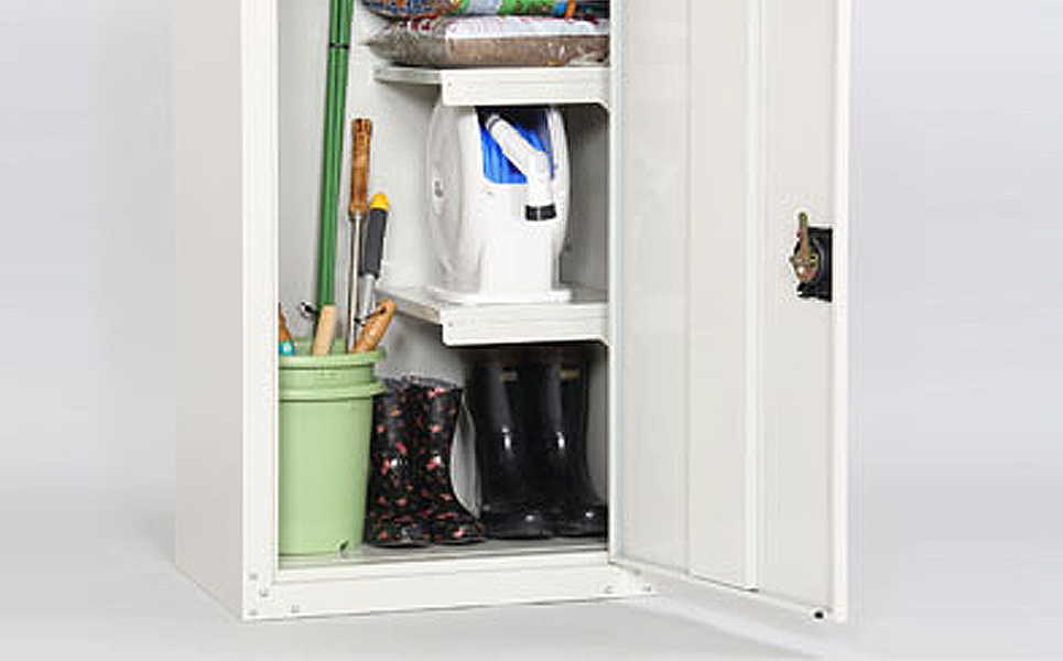 [グリーンライフ] 倉庫や物置として便利 扉式収納庫 102【039P007】