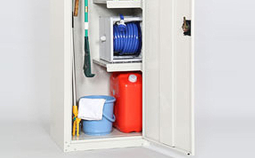 [グリーンライフ] 屋外の倉庫や物置として便利 扉式収納庫 162【066P003】