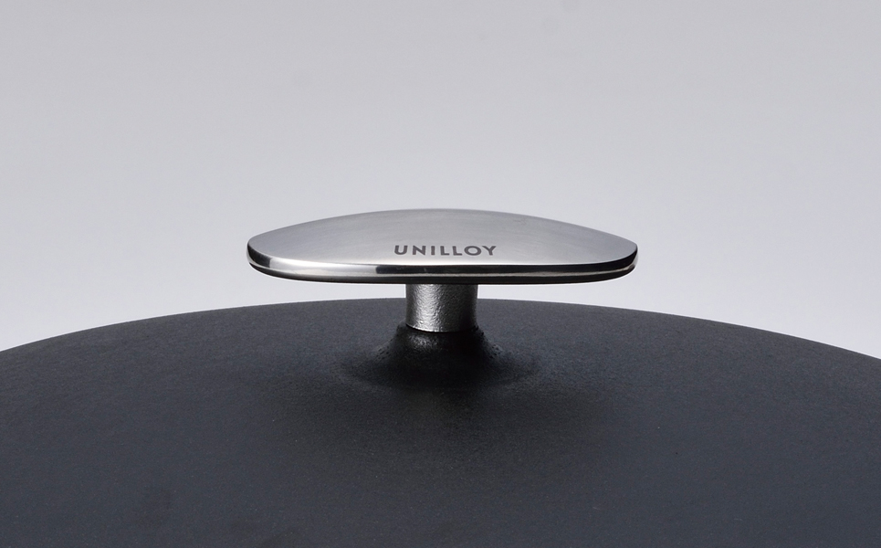 [UNILLOY（ユニロイ）] 浅型キャセロール（ホーロー鍋） 24cm くろがね【075P008】