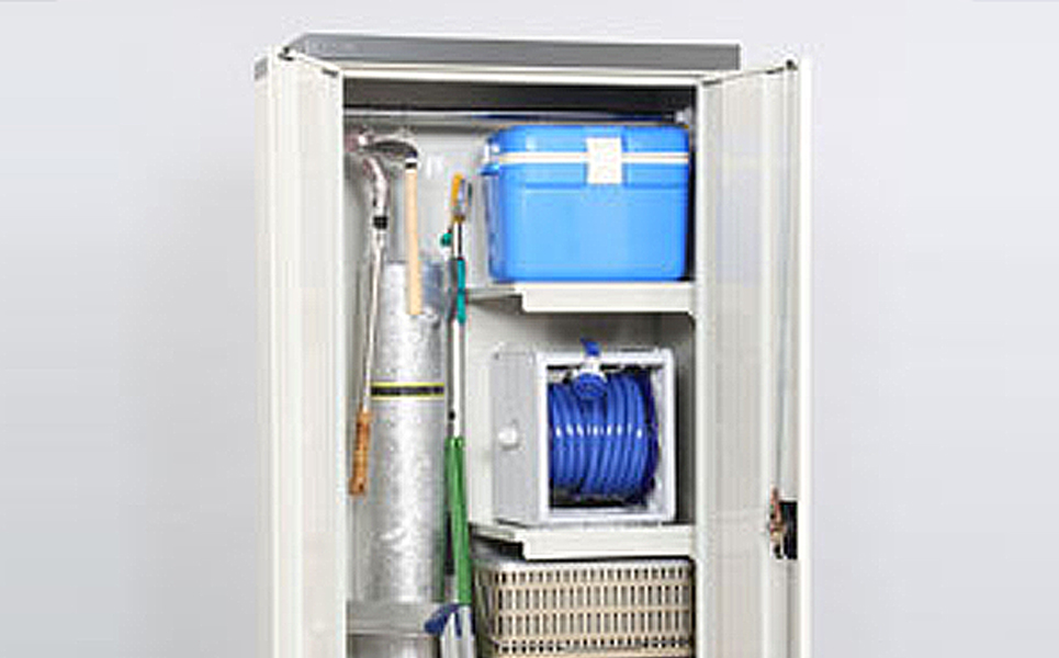 [グリーンライフ] 倉庫や物置として便利 両扉式収納庫 162【078P003】