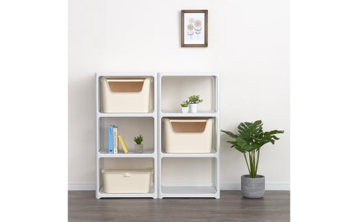 収納ラック カタスタナ 3段 ライトグレー katasuタナ 組立式 シボタイプ ラック 棚 シェルフ おしゃれ SANAKA インテリア スリム 収納 洗面所 脱衣所 収納棚 新生活 一人暮らし 【010S063】