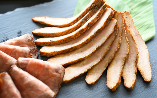 牛タン下スモークスライス・牛千本スモークスライス・豚トロスモークのセット 燻製肉【011S107】