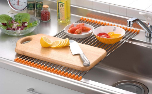 スノコロロ オレンジ キッチン用品 燕三条製 ステンレス製 [株式会社オビタス] 【011S113】