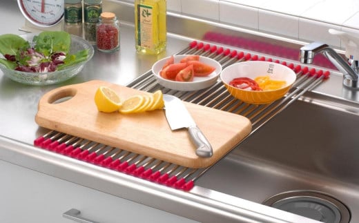 スノコロロ ダークピンク キッチン用品 燕三条製 ステンレス製 [株式会社オビタス] 【011S115】