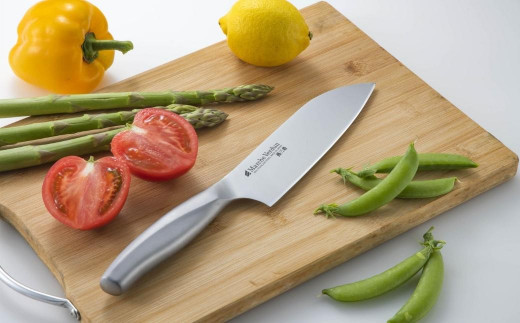 マルシェヴェルダン三徳包丁＆シャープナーセット 三徳庖丁 キッチン用品 燕三条製 【013S069】