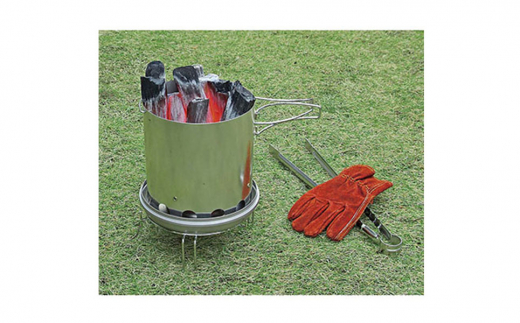 [CAPTAIN STAG] 大型火消しつぼ 火起し器付き キャプテンスタッグ アウトドア用品 キャンプ用品 登山用品 燕三条製【015P071】