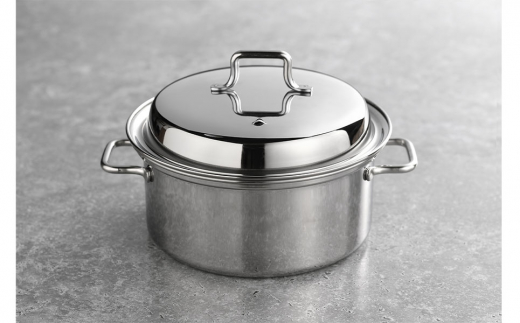 コンパクトスチームポット 17cm IH対応 食洗器対応  ステンレス製 蒸し器 両手鍋としても【016P058】